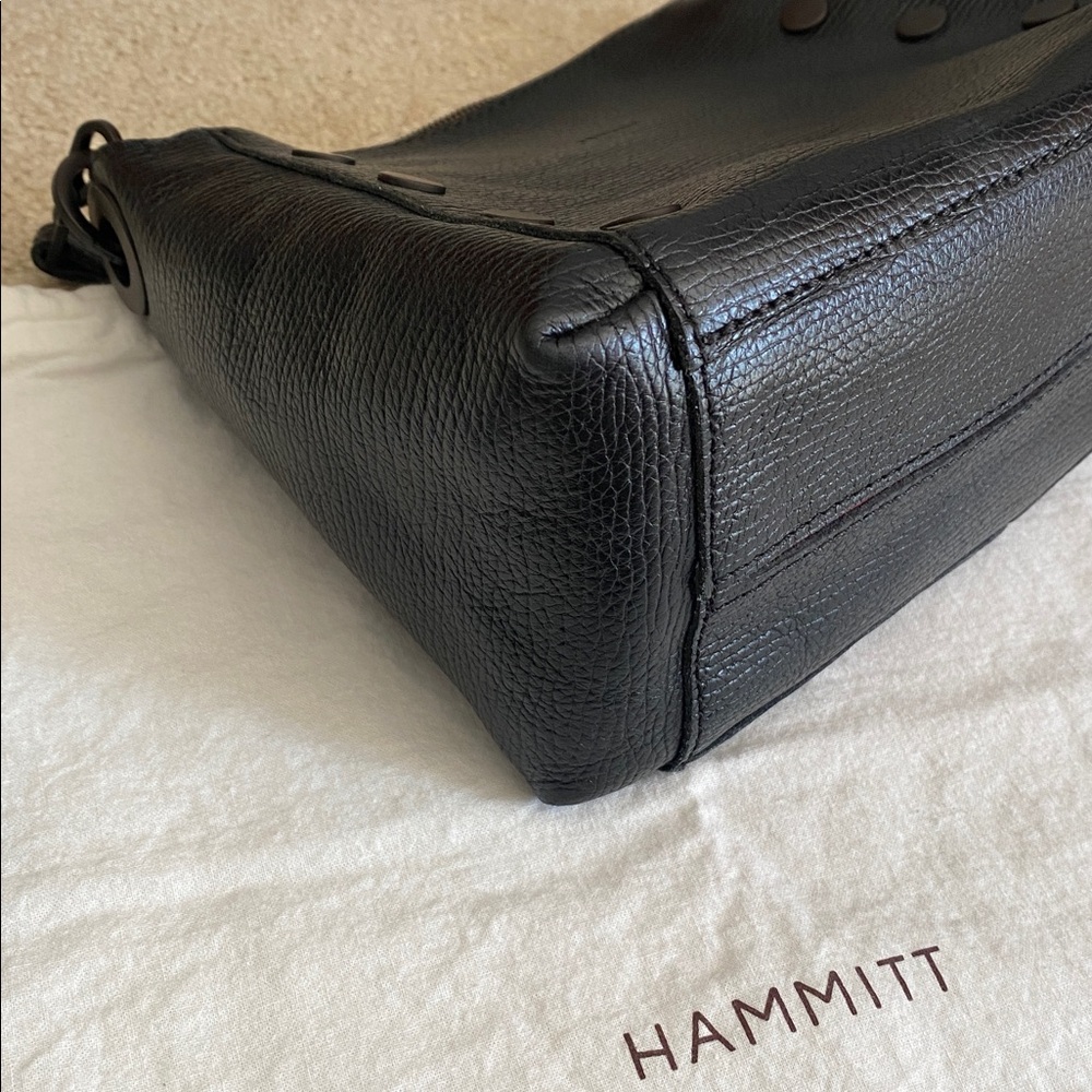 Hammitt medium Bryant bag black leather with bronze rivets. Includes dust bag - Picture 8 of 10
